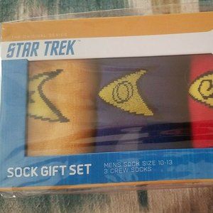 Star Trek The Original Series 3 Pack Men's Crew Socks Gift Set Size 10-13 New
